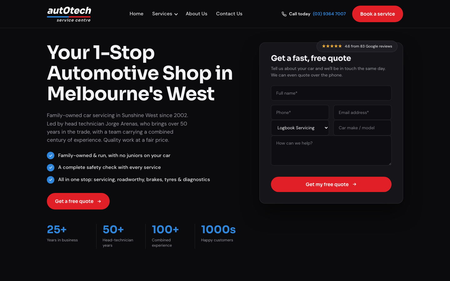 Auto Tech Service Centre website