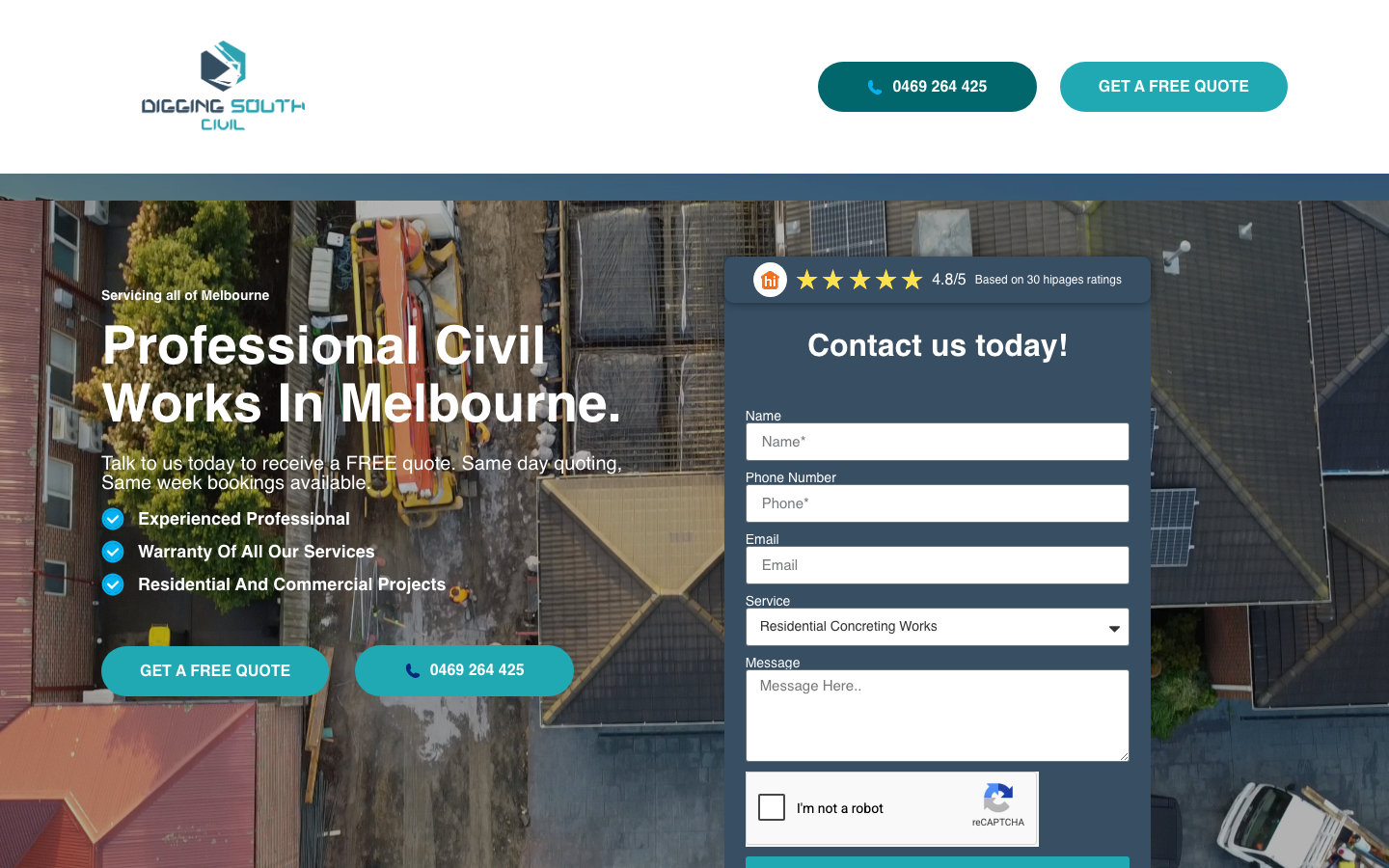 Digging South Civil website