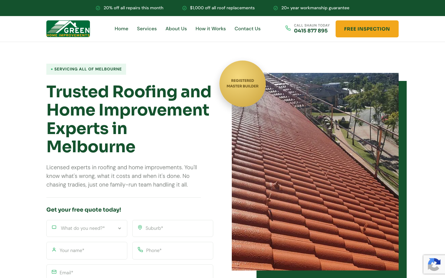 Green Homes Improvements website